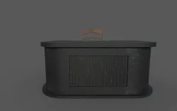 table with chair low poly 3D model
