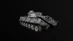 Tank Tiger  WW2 German tank 3d  Low-poly 3D model