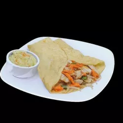 Thai Express crepe with side coleslaw Low-poly 3D model