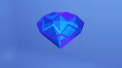 The Blue Diamond Sparking blue with blue glass material 3D model