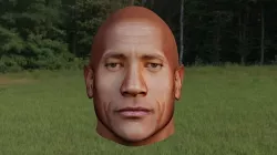 The Rock Dwayne Johnson Head Bust 3D model