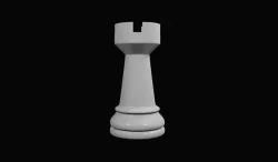 Tower Chess Game Piece - Torre Jogo de Xadrez 3D model
