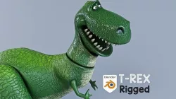 Toy story - T rex rigged 3D model