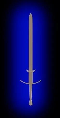 two-handed sword midpoly 3D model