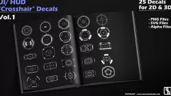 Ui-HUD - Crosshair  - Vector Decals Vol1 Texture