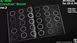 Ui-HUD - Crosshair - Vector Decals -Vol2 Texture