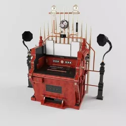 Victorian Organ Command Desk 3D model