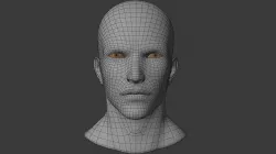 wellmade man head base mesh with highpol head sample 3D model