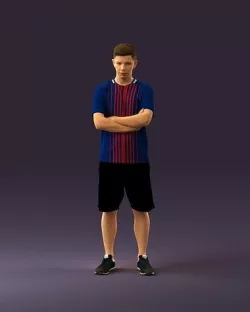 young socketrplayer in close pose 1082 3D model