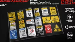Zombie Apocalypse - Vol1 - 30 decals Texture