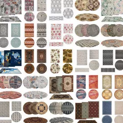 25 in 1 Rug Collection No 5 Low-poly 3D model