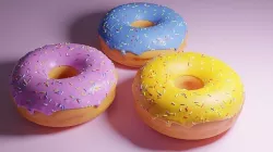 3 aesthetic donut  3D model