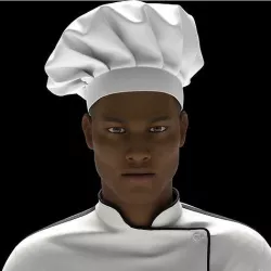 3D chef hat 3D model