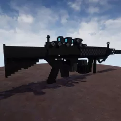 3D Model Carabin M4 with mods Low-poly 3D model
