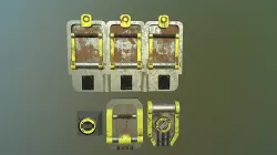 4 electric switches Low-poly 3D model