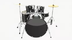 Acoustic drum set 3D model