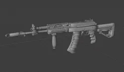 AK 12 Low-poly 3D model