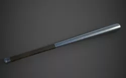 Aluminum Baseball Bat Low-poly 3D model