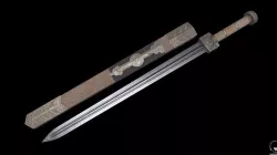 Ancient Chinese Jian Sword Low-poly 3D model
