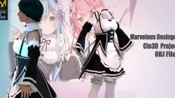 Anime Re ZERO Outfit REM  3D model