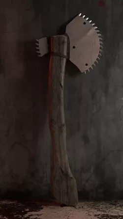 Axe Saw  Low-poly 3D model