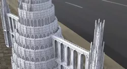 Babylon Aqueduct Huge tower 3D model