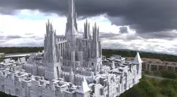 Babylon temple Huge with city garden lower city 3D model