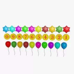 Balloons stars digest 3d models  Low-poly 3D model