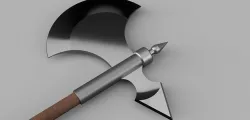 Battle axe Low-poly 3D model