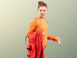 Bella 11635 - Casual Girl Talking And Walking 3D model