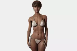 Black Woman Fit in Bikini 3D model