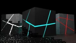 Box led Alien Cube Low-poly 3D model