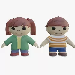 boy and girl world and human Low-poly 3D model