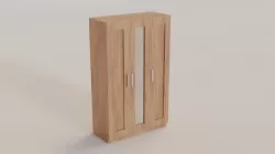 Brimnes Three Door Wardrobe Low-poly 3D model