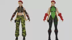 Cammy Low-poly 3D model