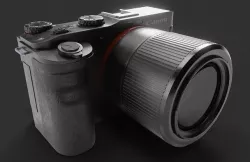 Canon Camera Low-poly 3D model