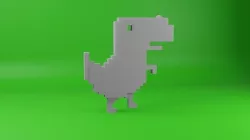 Chrome Dino 3D model