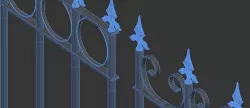 classic house fence 3D model