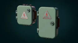 Closed electrical panel 3D model
