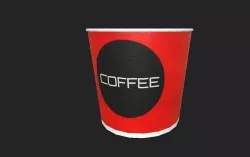 Coffee Cup Low-poly 3D model