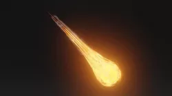 Comet and Hurricane Low-poly 3D model