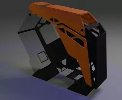 Computer case gaming Low-poly 3D model