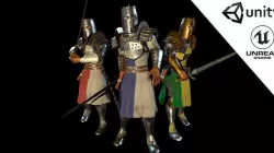 Crusader Low-poly 3D model
