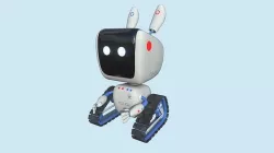 Cute Robot 09 - -Police Bot - Character SciFi Design Low-poly 3D model