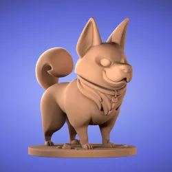 Dog Corgi High-poly 3D Model 3D model