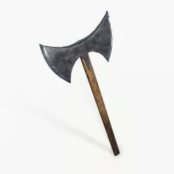 Double Bladed Axe Low-poly 3D model
