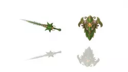Dryad - Sword and Shield Low-poly 3D model