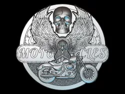 Eagle Skull Motorcycle 3d model for cnc machines and 3d printers 3D model