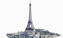 Eiffel Tower Low-poly 3D model