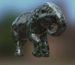 Elephant  Lo Poly model Cute Elephant Decor Statue Low-poly 3D model